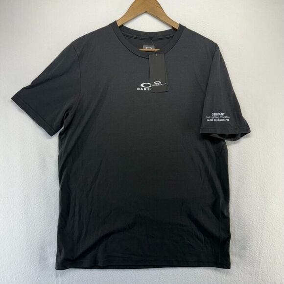 Oakey Shirt Men's Large Black Servant Lighting Horror Hydrolix Performance NEW - Picture 2 of 9